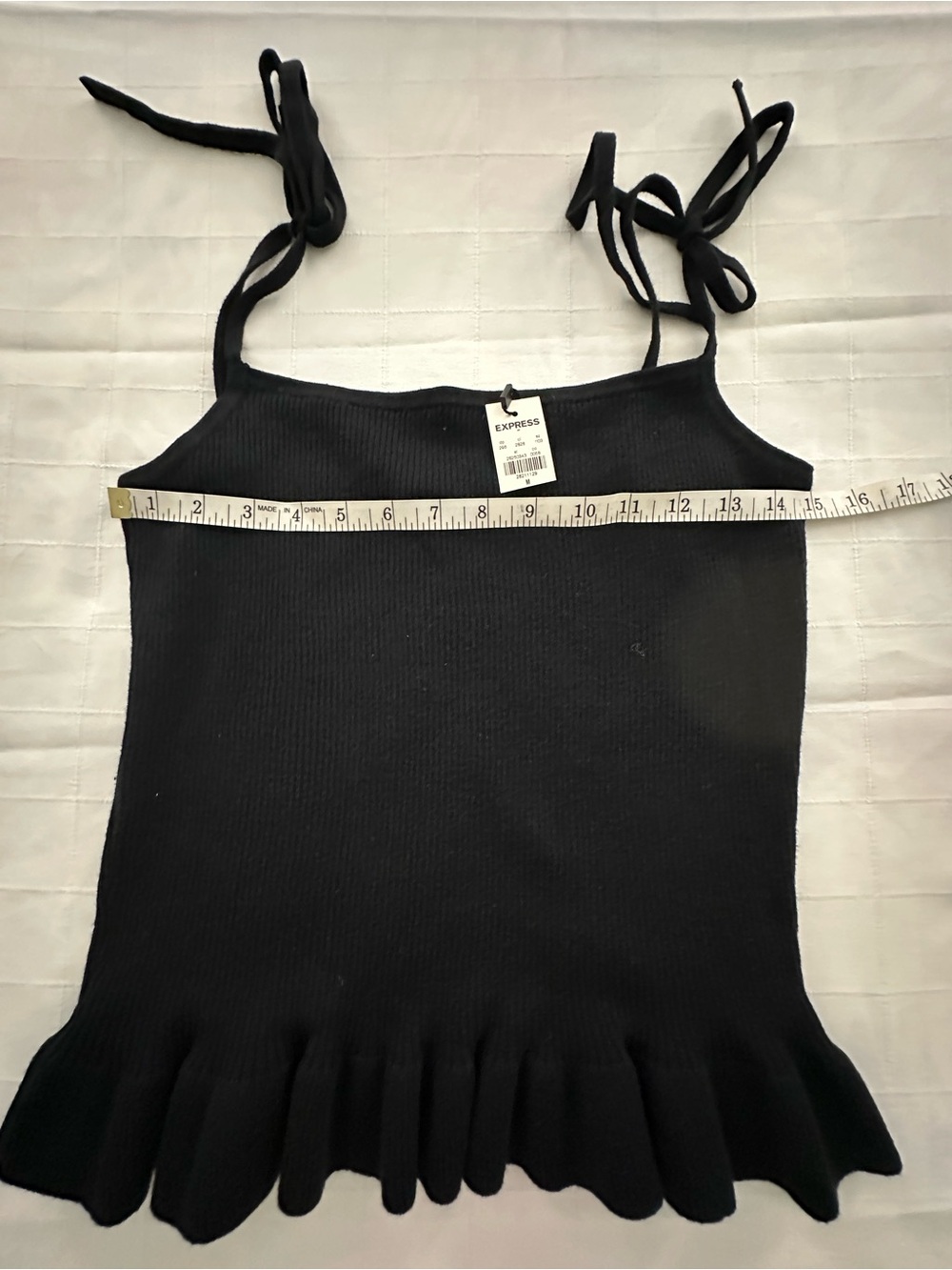Express NWT Black Knit Ruffle Skirt Set - Picture 9 of 11